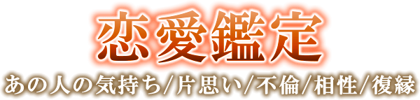 恋愛鑑定　あの人の気持ち／片思い／不倫／相性／復縁
